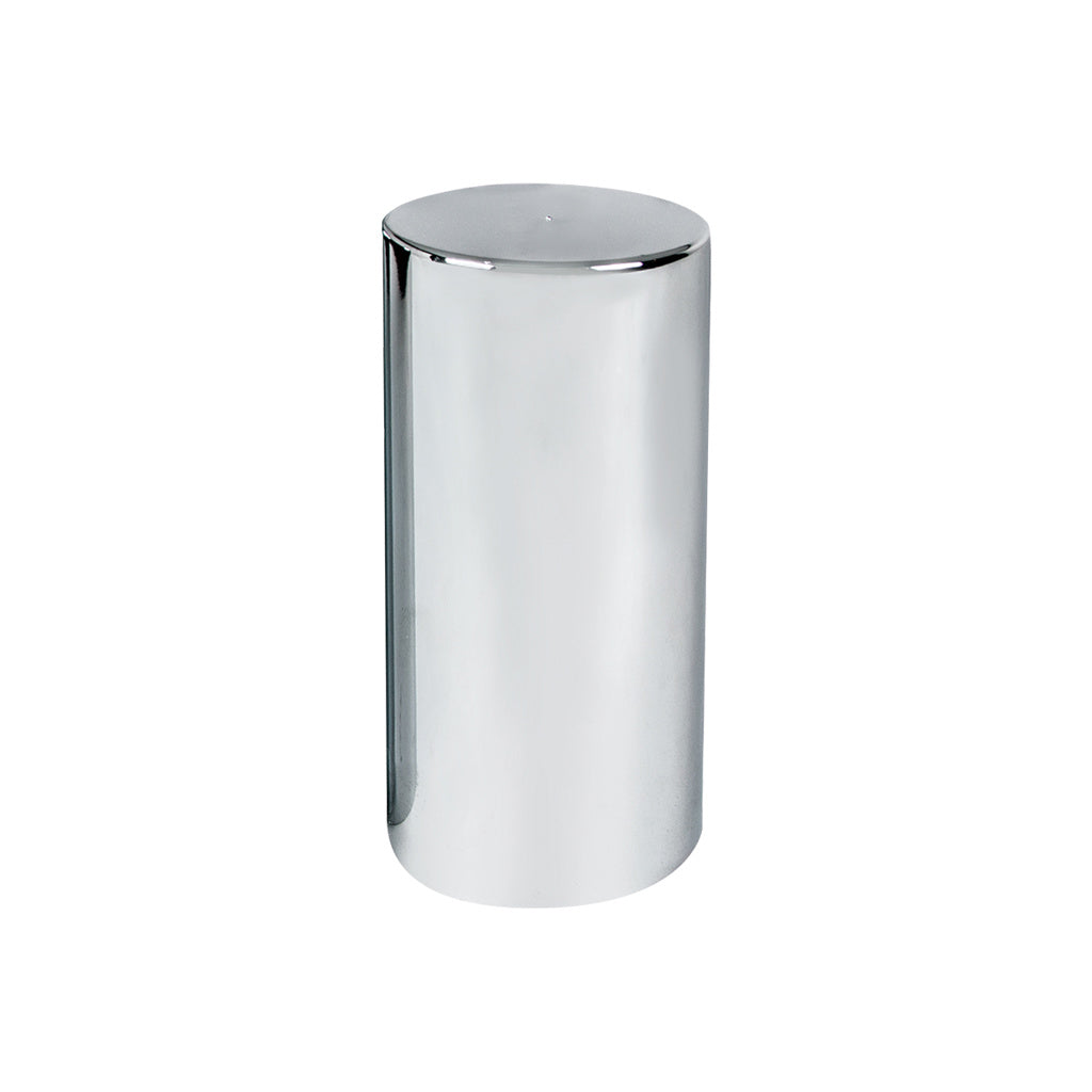 33mm X 4-1/4" Chrome Plastic Tall Cylinder Nut Covers - Thread-On (60-Pack)