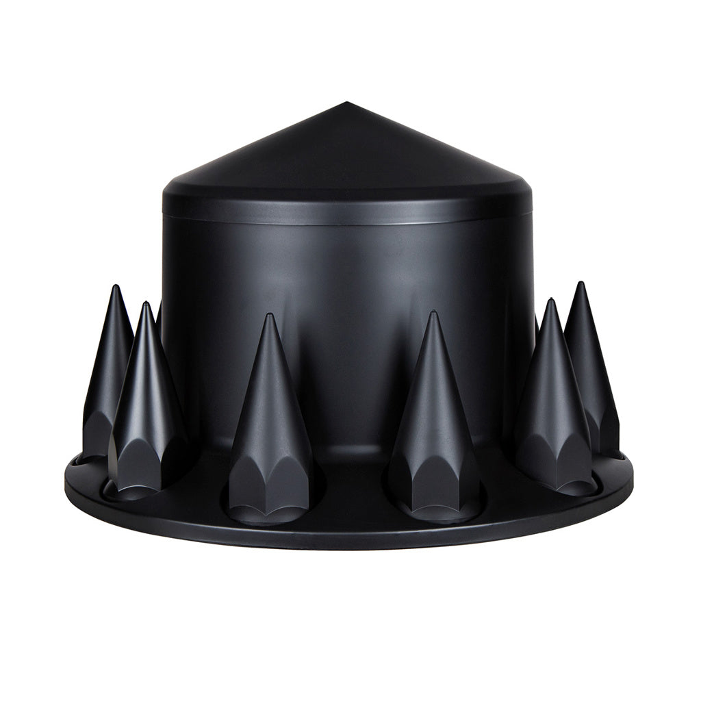 Pointed Rear Axle Cover With 33mm Spike Thread-On Nut Covers - Matte Black
