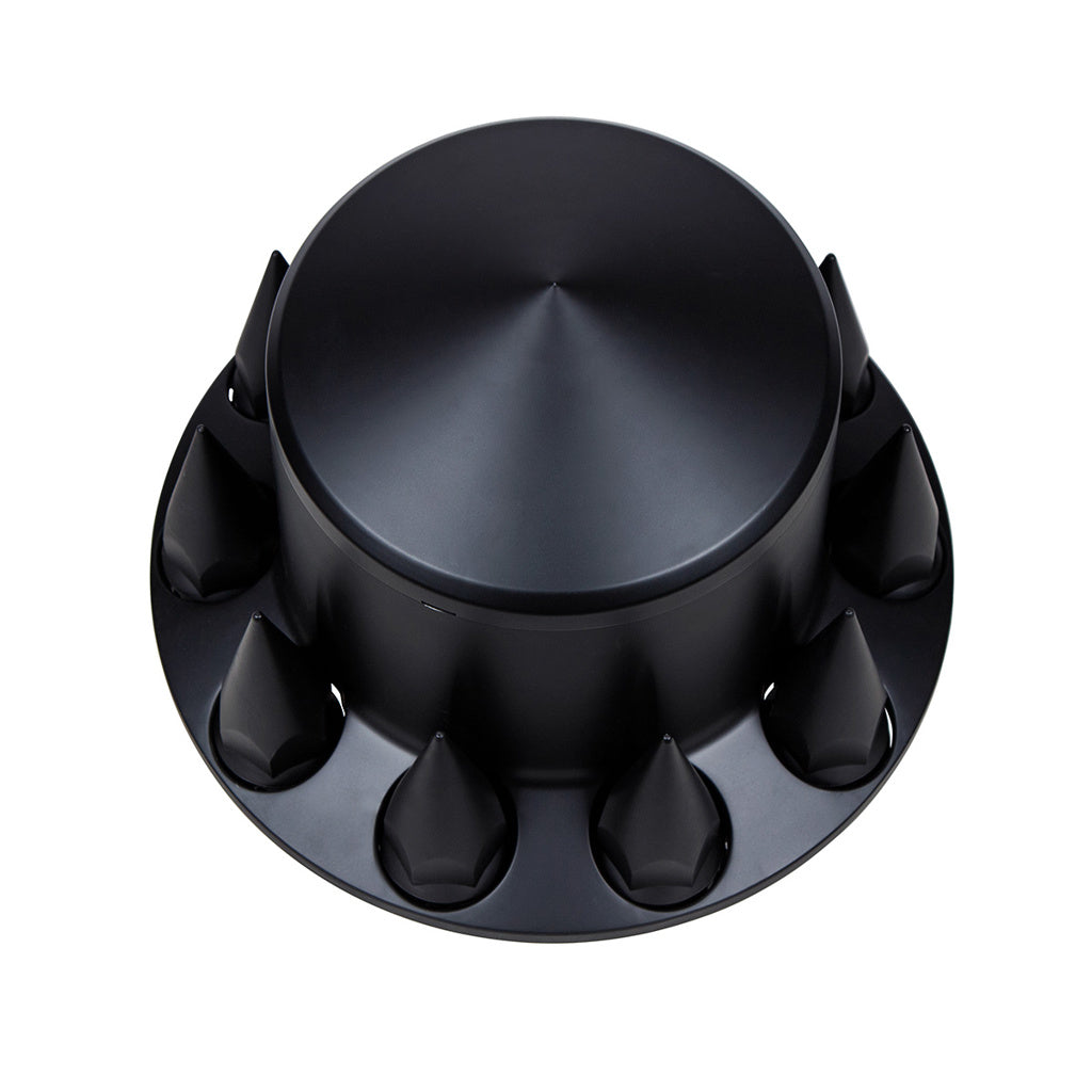 Pointed Rear Axle Cover With 33mm Spike Thread-On Nut Covers - Matte Black