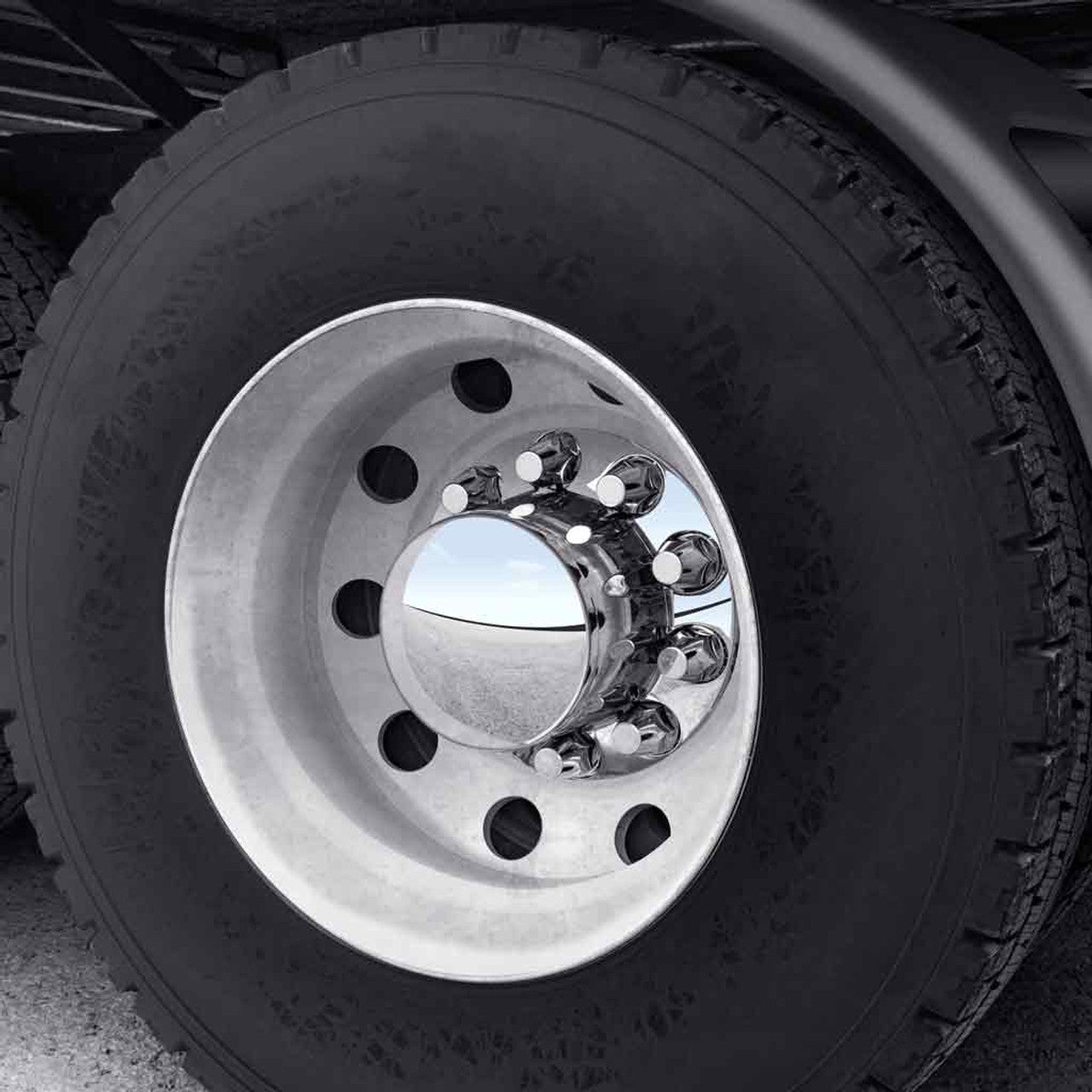 Removable Hubcap & 33mm Threaded Nut Covers – Dome Hubcap | Chrome ABS Plastic