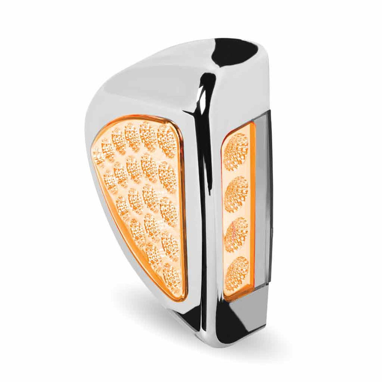 Dual Revolution LEDs, LED Lighting Amber Turn & Marker to Blue Auxiliary Peterbilt Headlight Turn Signal LED Light – 24 Diodes