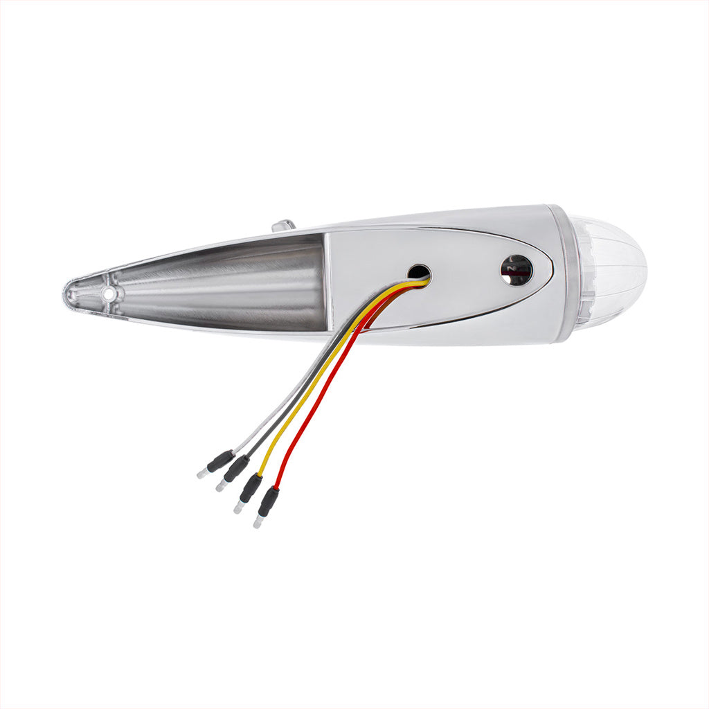 Amber/Blue Double Fury 17 LED Dual Function Watermelon Torpedo Cab Light