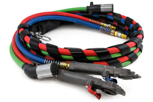 3-in-1 Wrap with Red & Blue Hose, 12', MAXXGrips, Sonogrip ABS with Straight & Angled Ends
