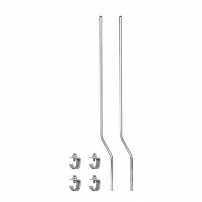 Stainless Bumper Guide Kit With Dome Lens Top - Amber Lens (Pair)
