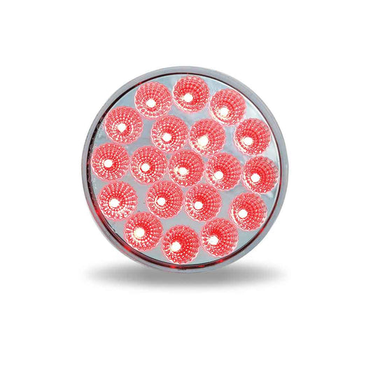 4″ Clear Red Stop, Turn & Tail Round LED Light – 19 Diodes